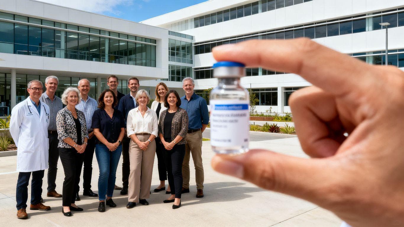 Australian medical trial participants and vial