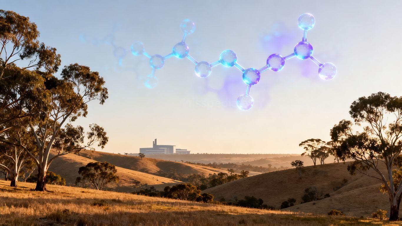 Australian landscape with scientific exploration elements.