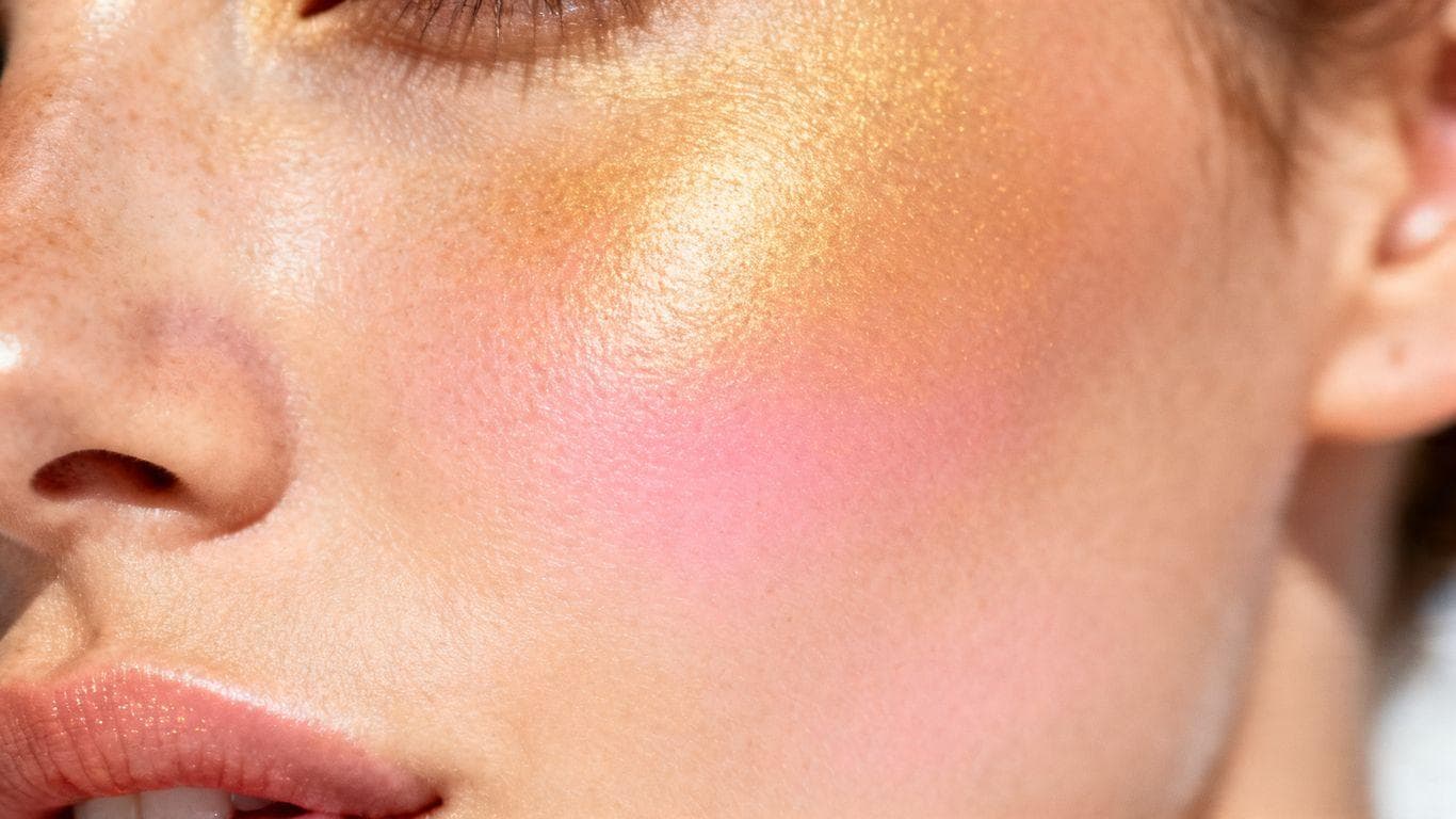 Sun-kissed skin with a healthy glow.