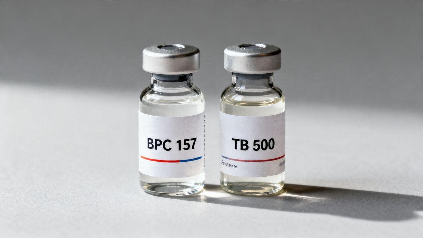 BPC 157 and TB 500 peptide vials