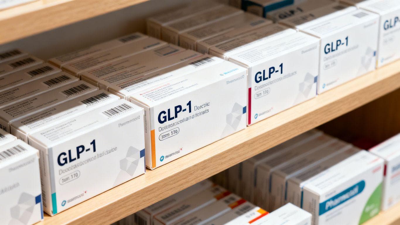 GLP-1 medications displayed at Chemist Warehouse