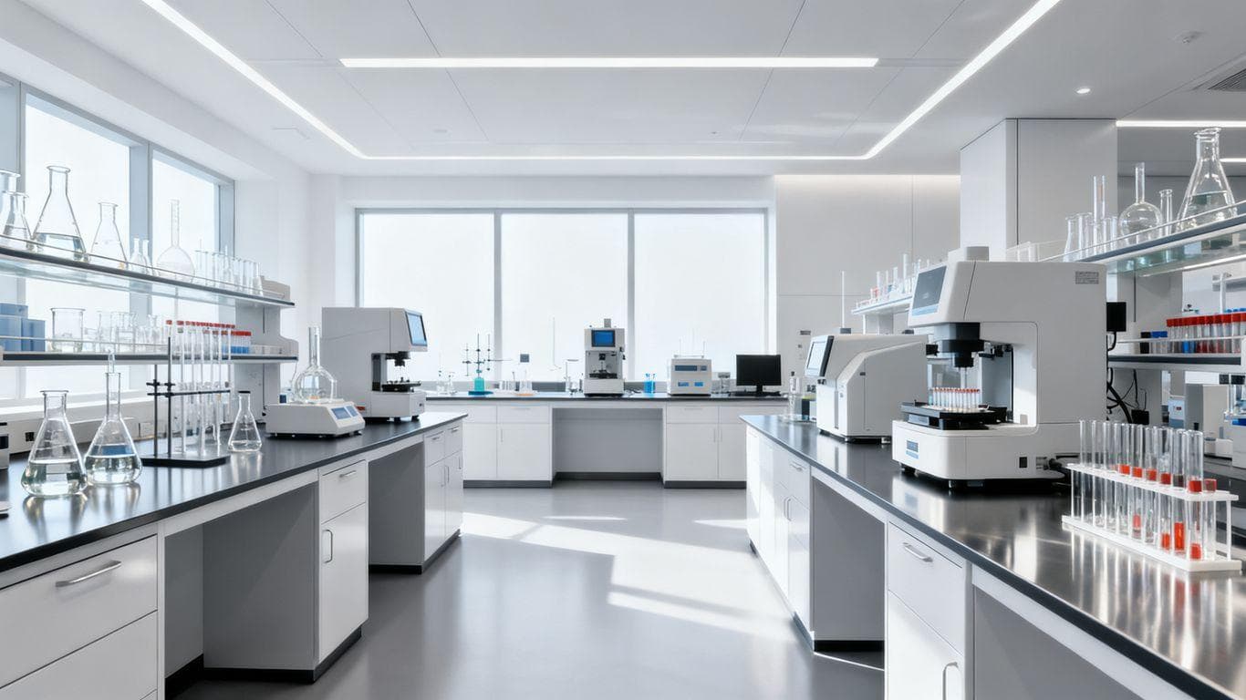Modern laboratory with scientific equipment