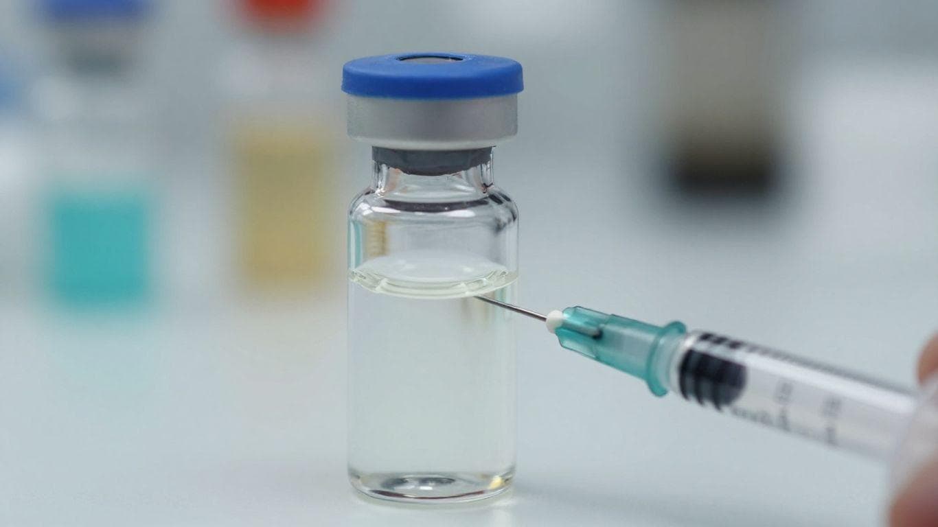 Vial and syringe, peptide research