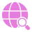Globe search icon representing community research